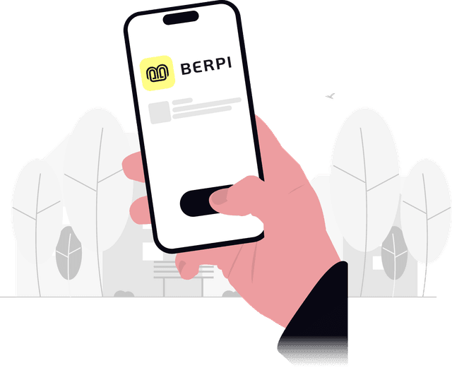 Celular mostrando o app Berpi