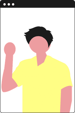 Homem saindo de uma tela digital